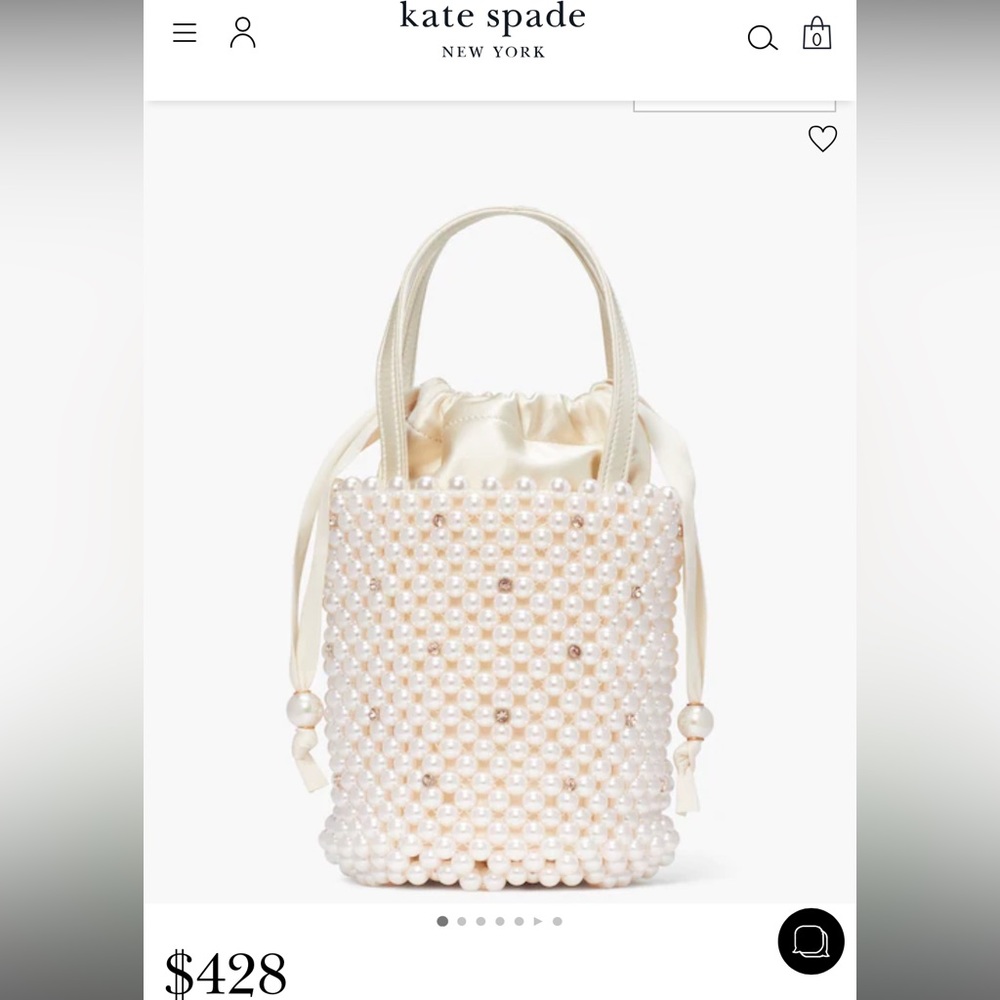 Kate spade pearl embellished bucket bag